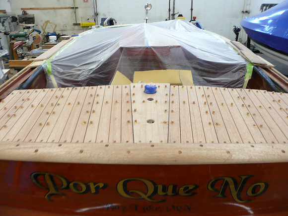 New aft deck getting plugged