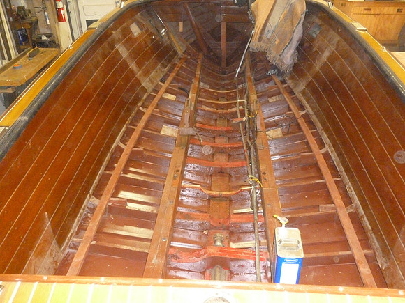 Inside of new bottom, painted original color