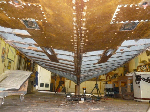Old, probably original, bottom coming off