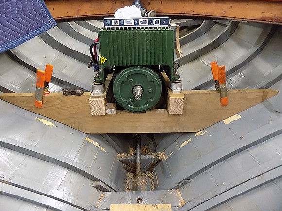 Test fit of the 40 hp Elco drive