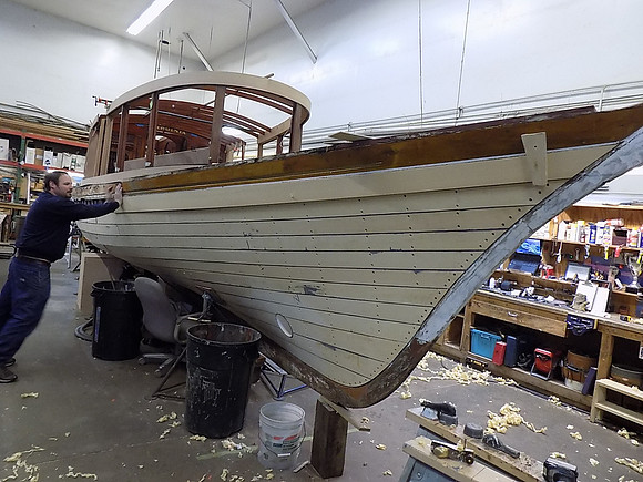 April 2019, topside planking almost complete