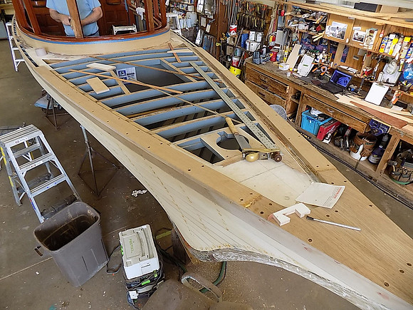 Foredeck starting to look like a deck again