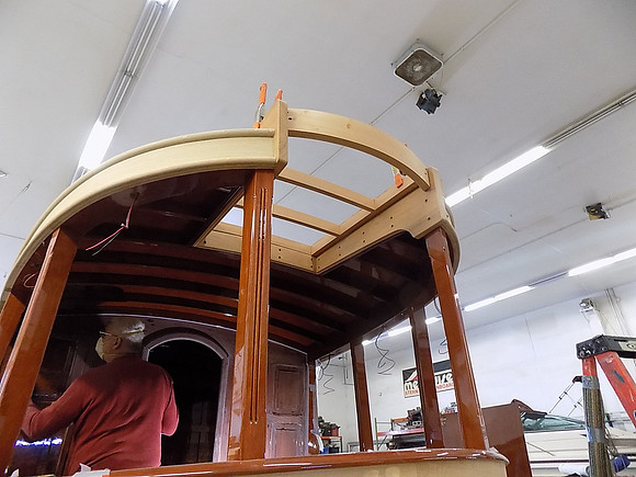 aft hatch frame in place
