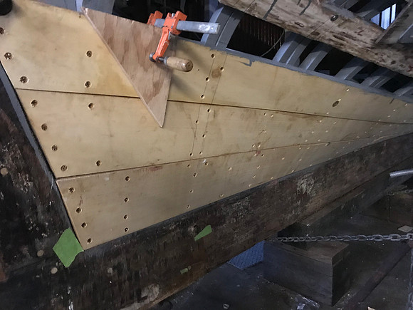 Aft-most planks were really tortured, broke a couple installing, sounded like a shotgun when split