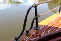 We kept the patina of the original brass hardware
