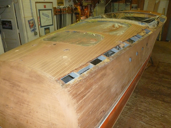 Thin, cracked covering board removed