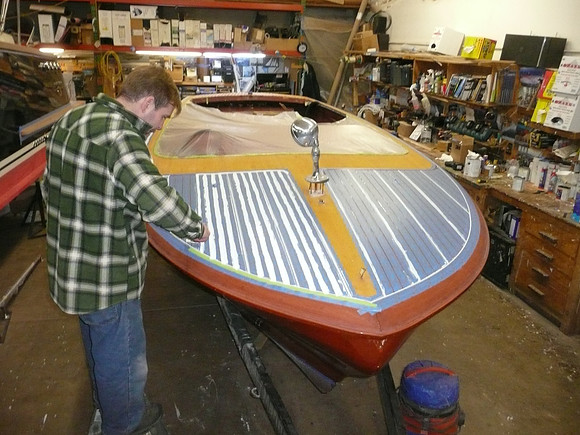 Masked for seam caulking