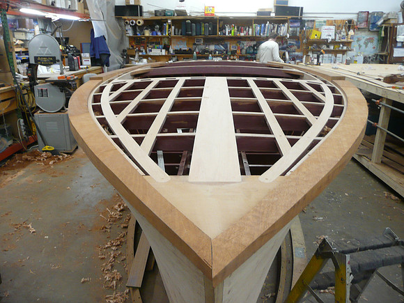 Forward covering boards being fit