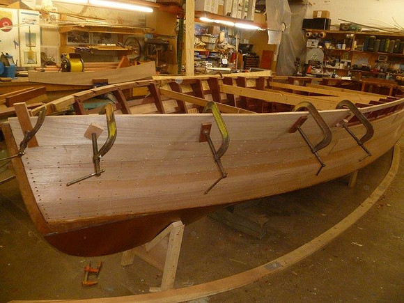 Final topside plank going in
