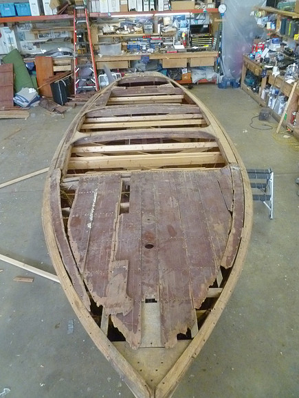 Then laid on the deck frames